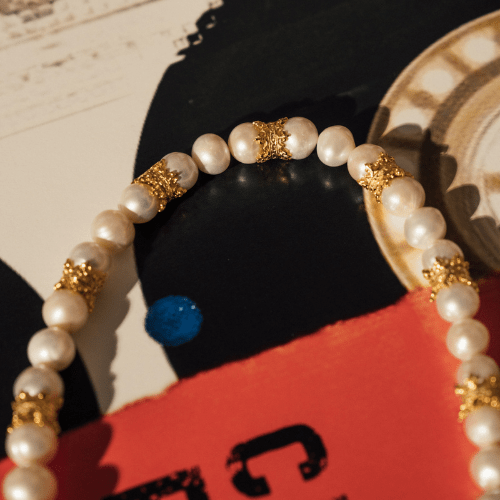 Collier de perles véritables Crown (or)