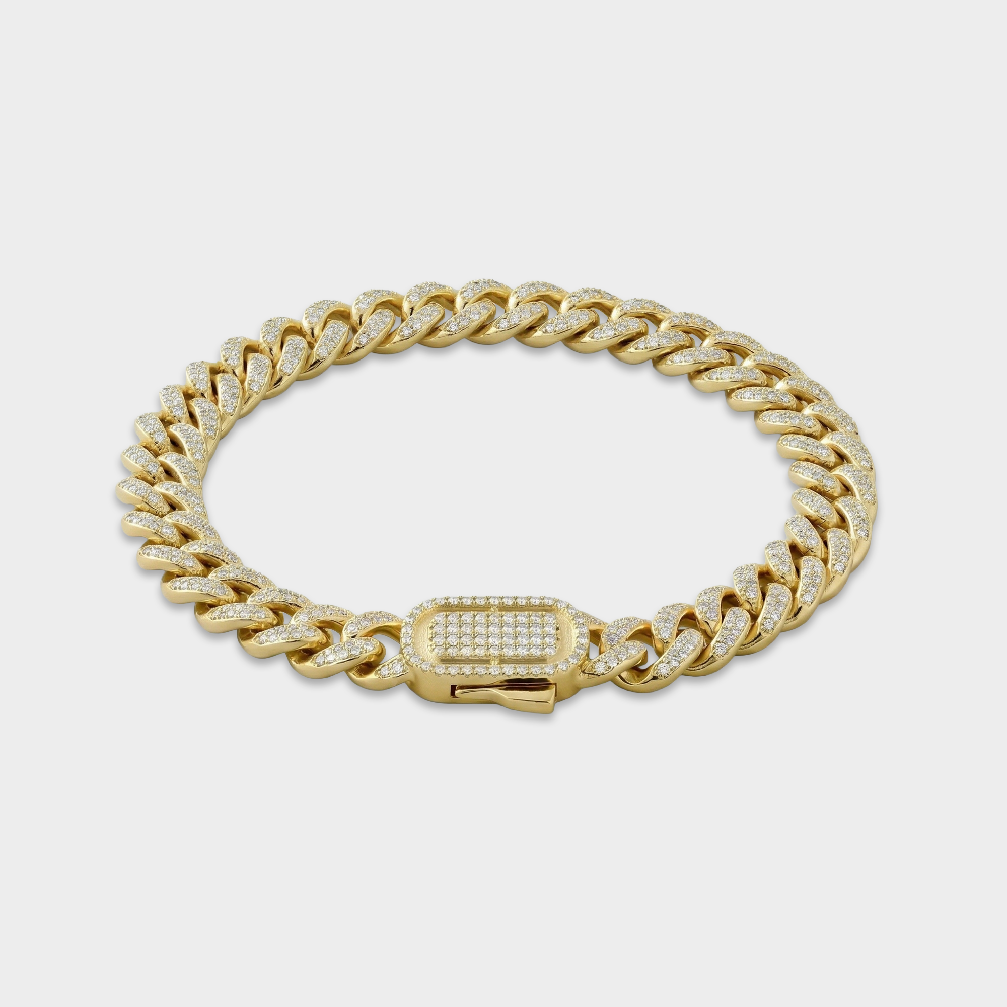 Iced Cuban Bracelet (Gold) 10mm