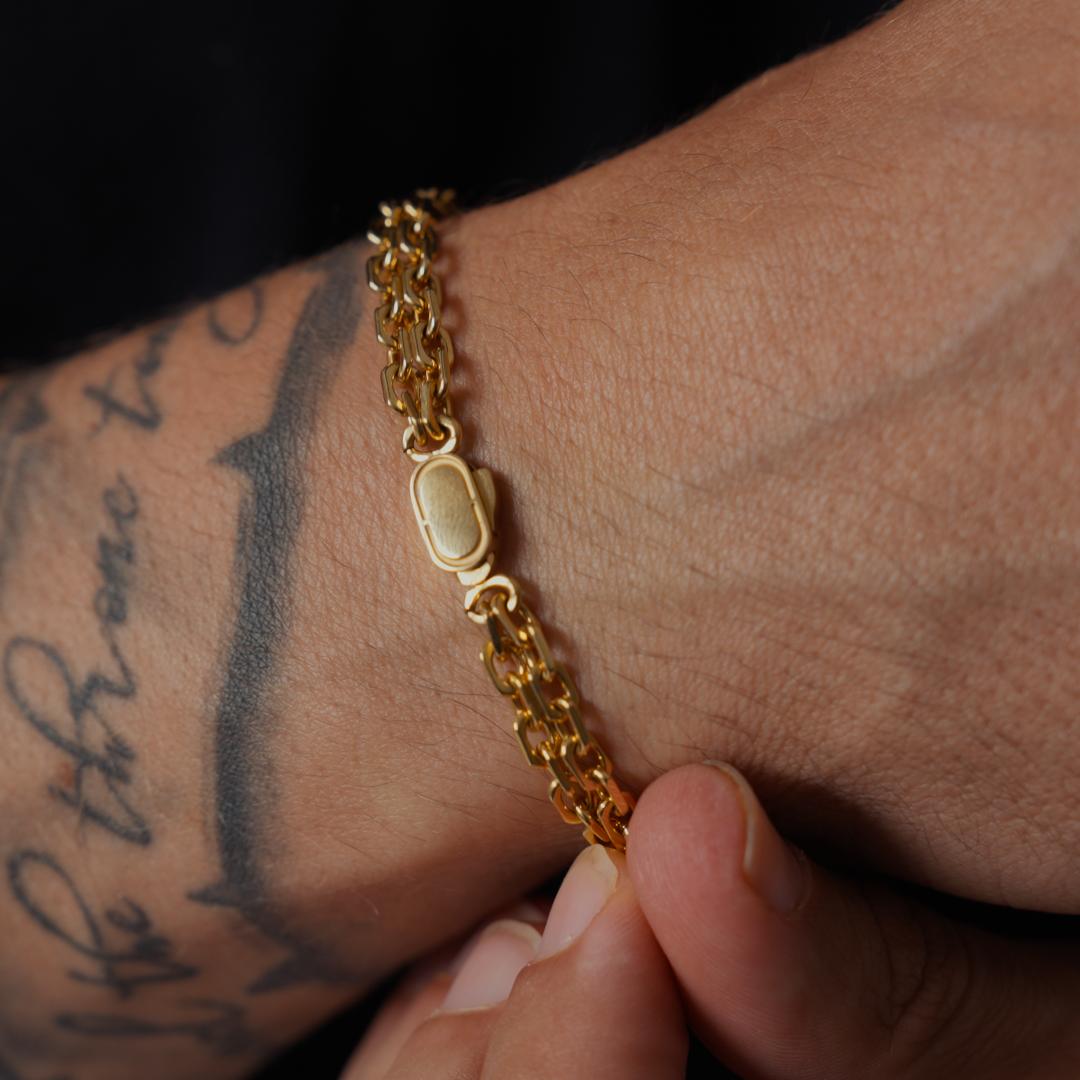 Doppeltes Belcher-Armband (Gold)