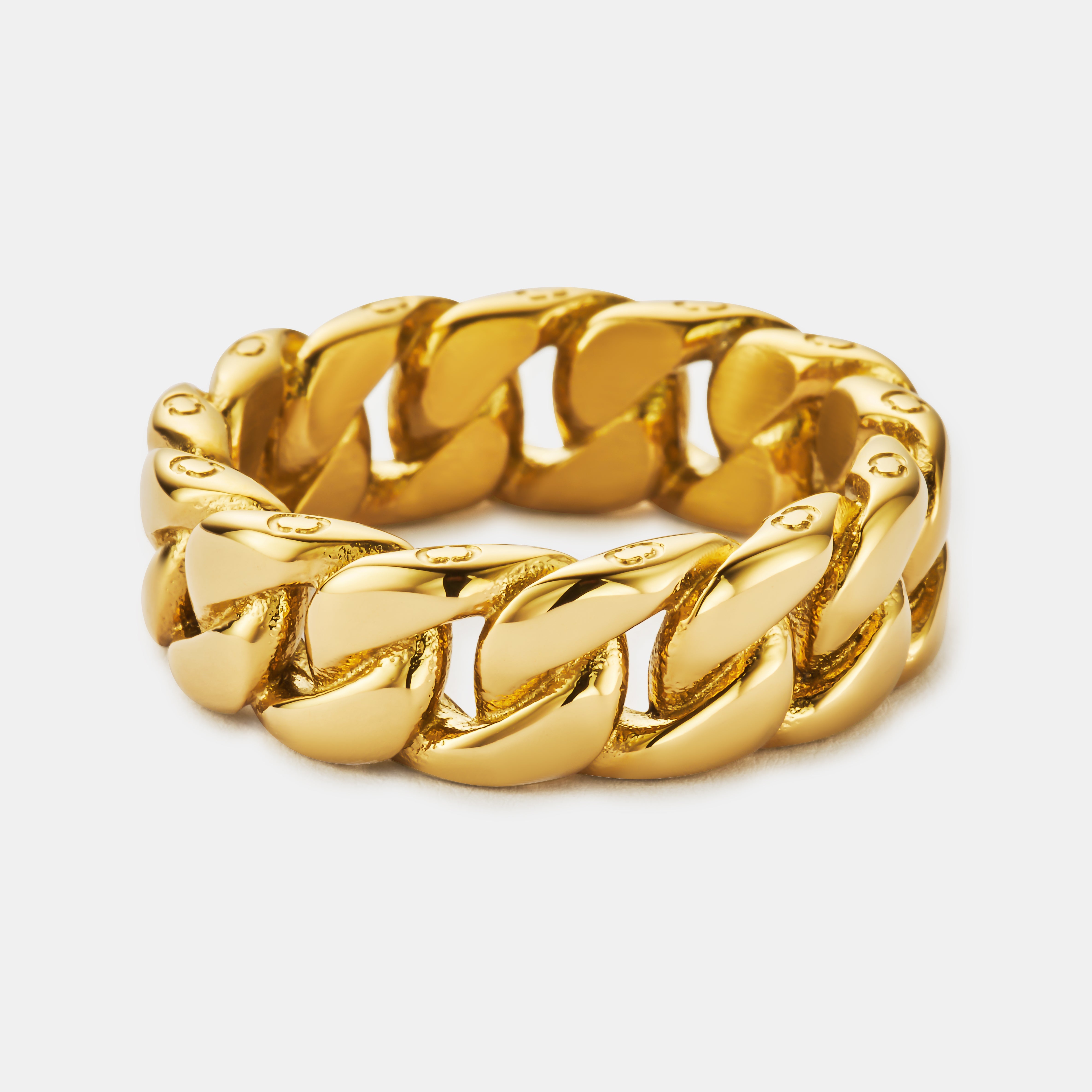 Cuban Band Ring (Gold) 8mm