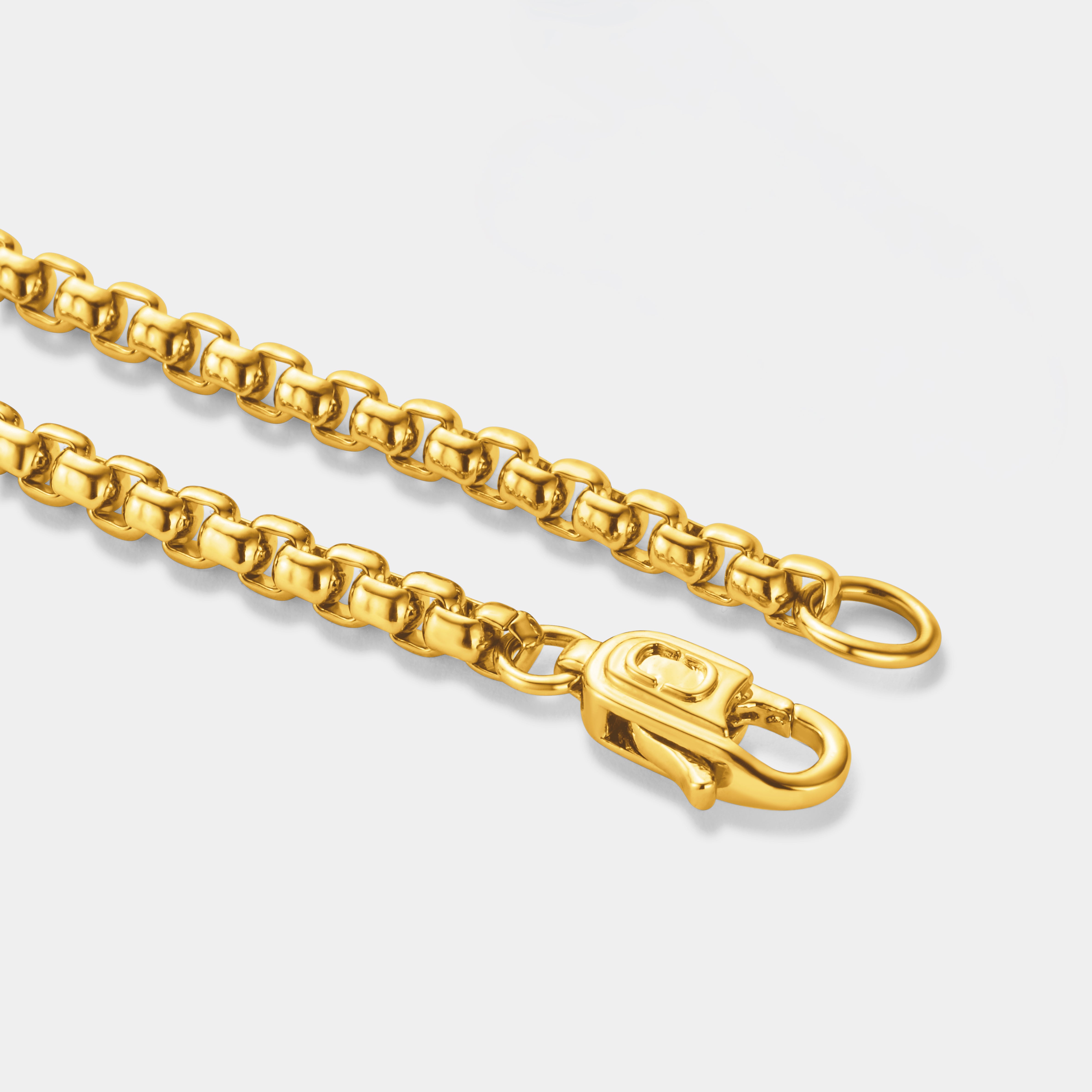 Iced Cross Bracelet (Gold)