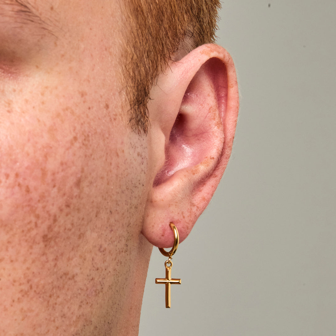 Cross Earring (Gold)