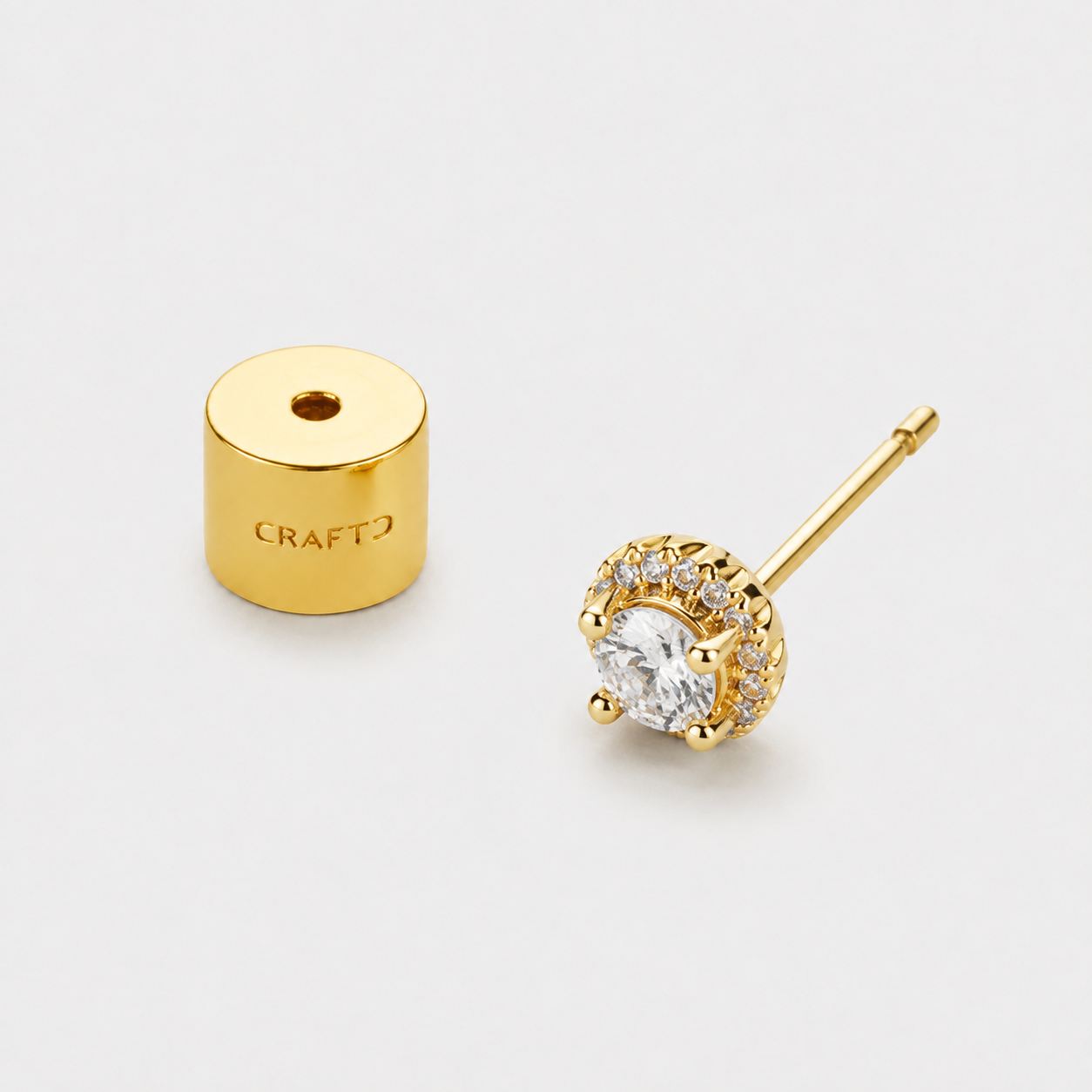 Small Diamond Stud Earring (Gold)