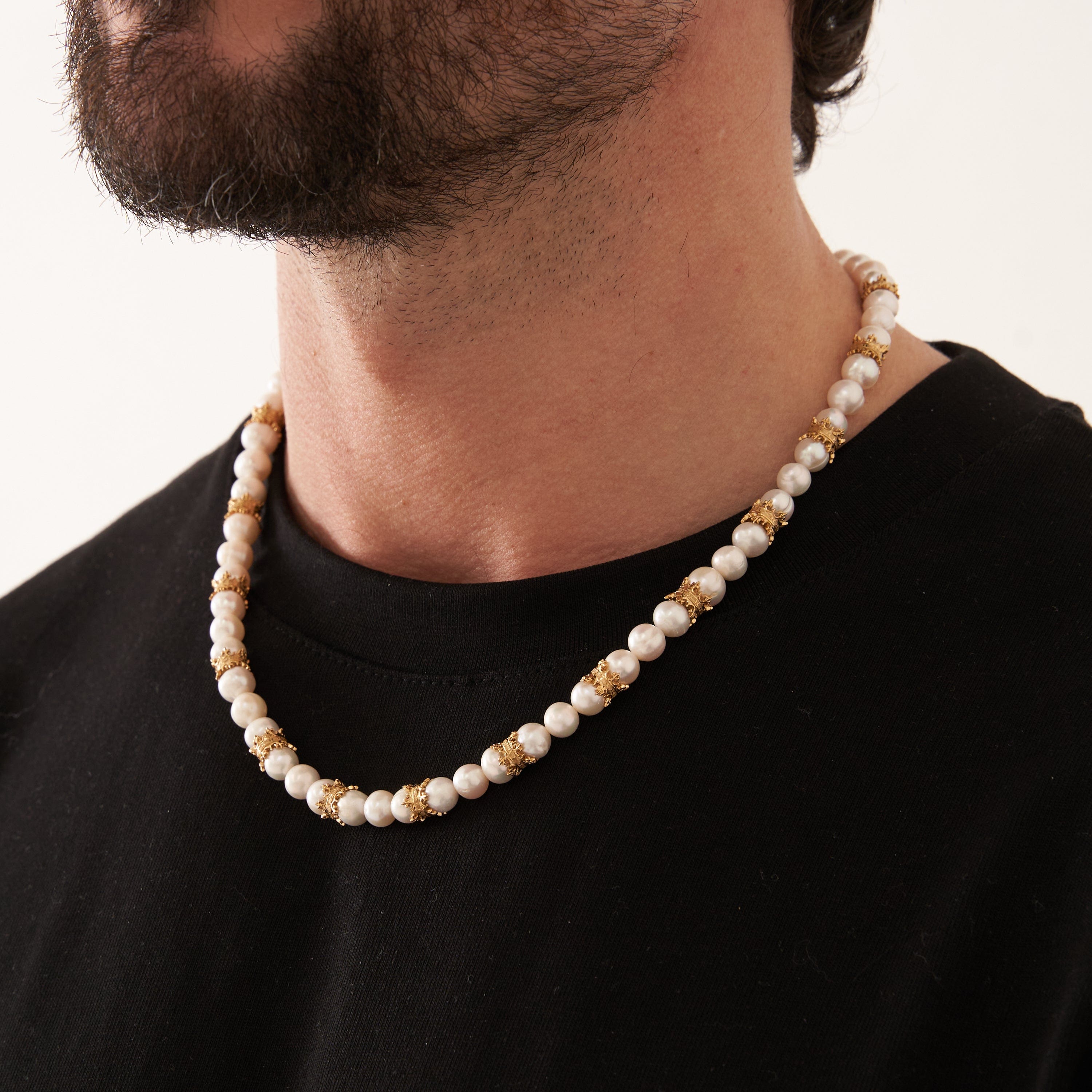 Collier de perles véritables Crown (or)