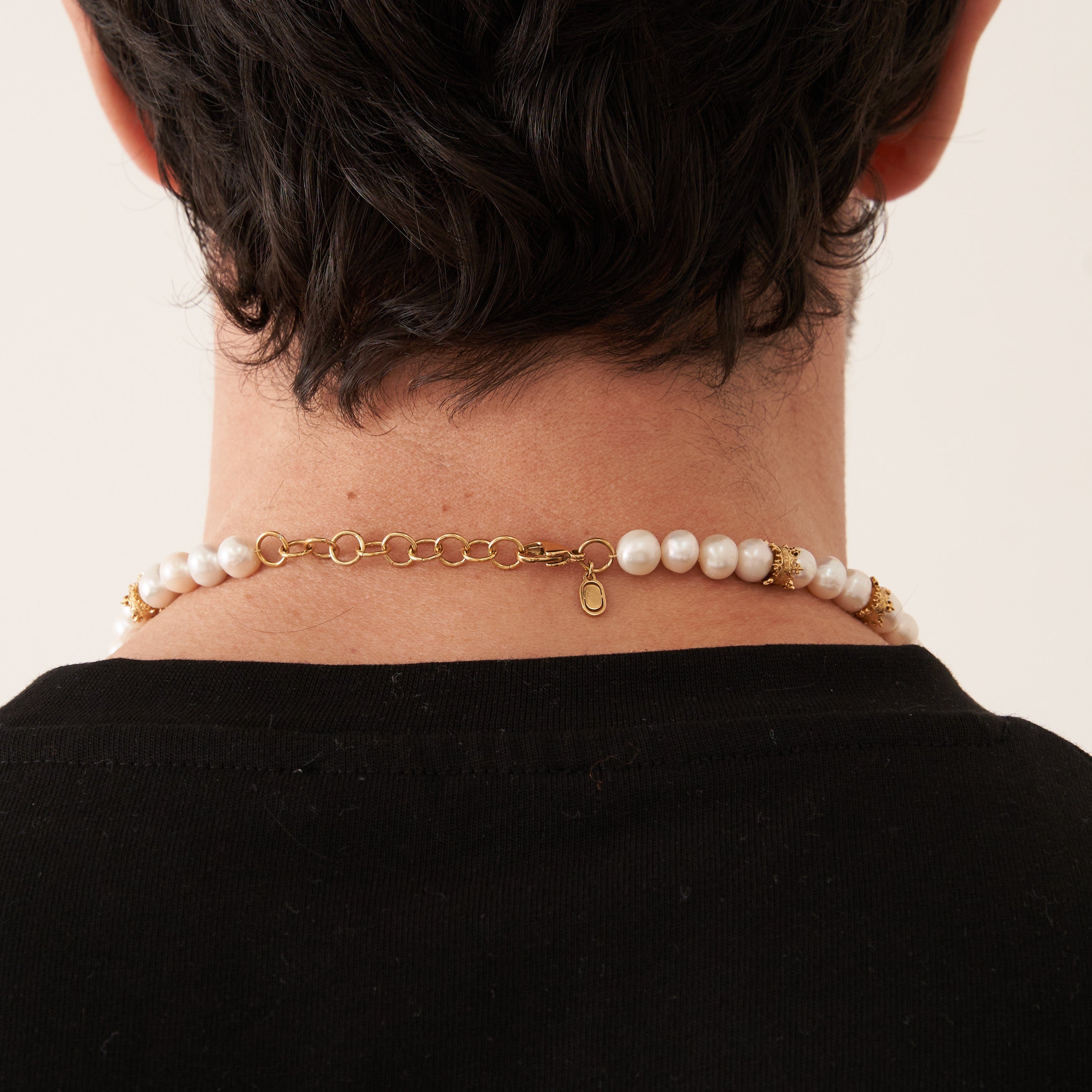Collier de perles véritables Crown (or)