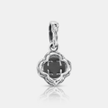 Melted Onyx Clover Stone (Silver) | Sterling Silver