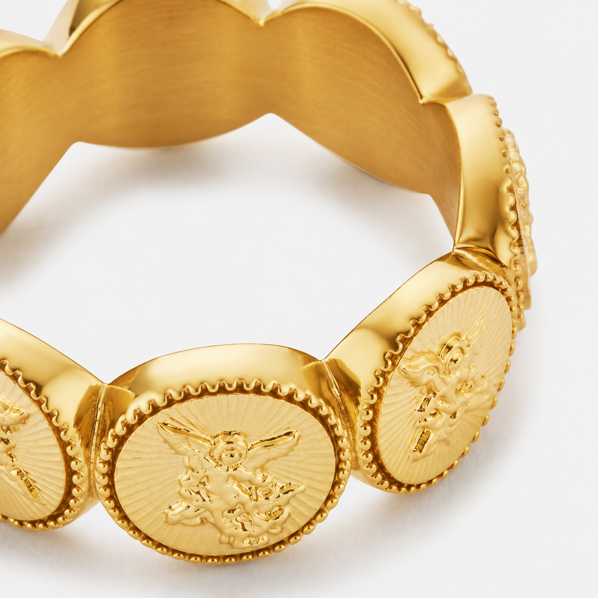 St Michael Band Ring (Gold)