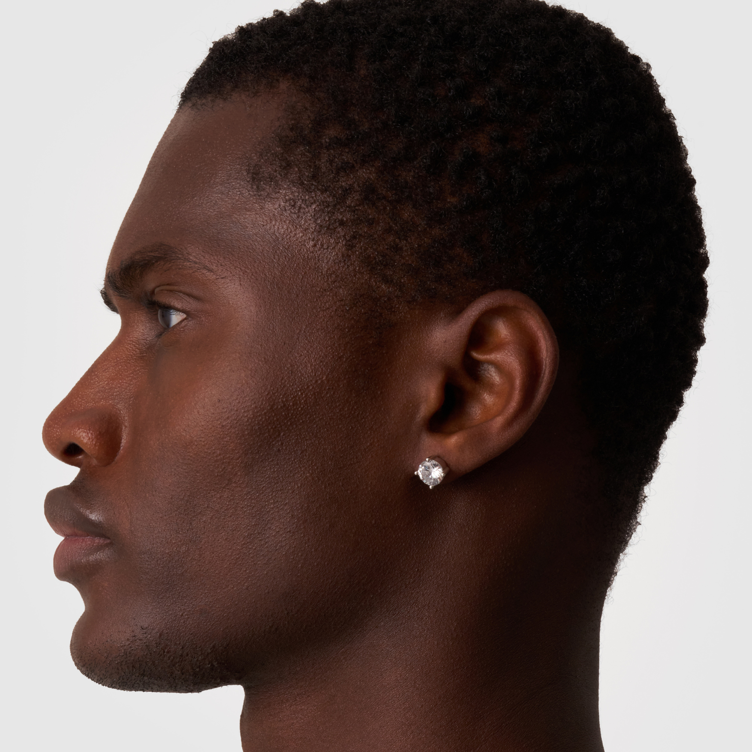 Diamond Stud Earring (Silver)