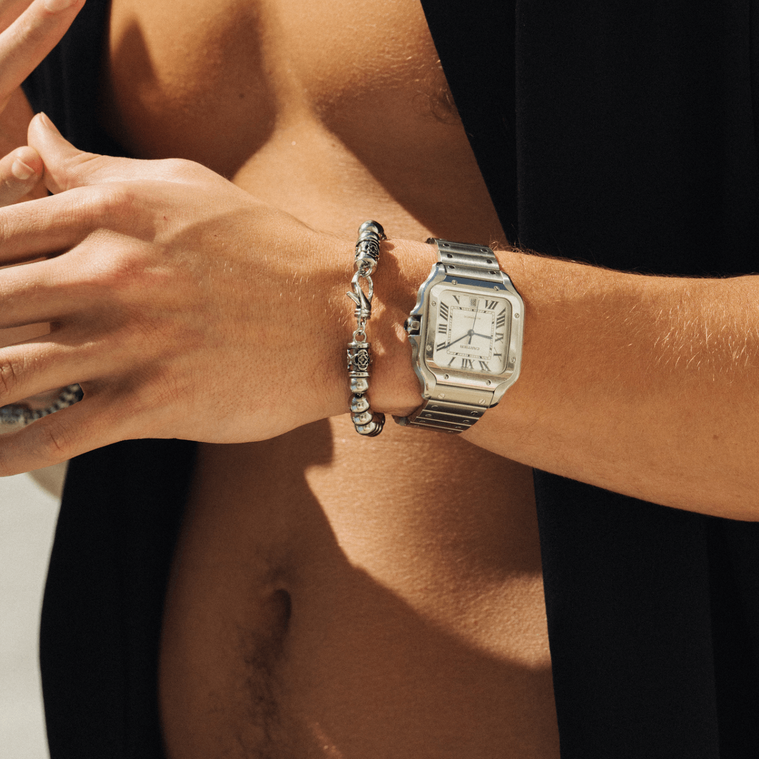 Chromkugel-Armband (Silber)