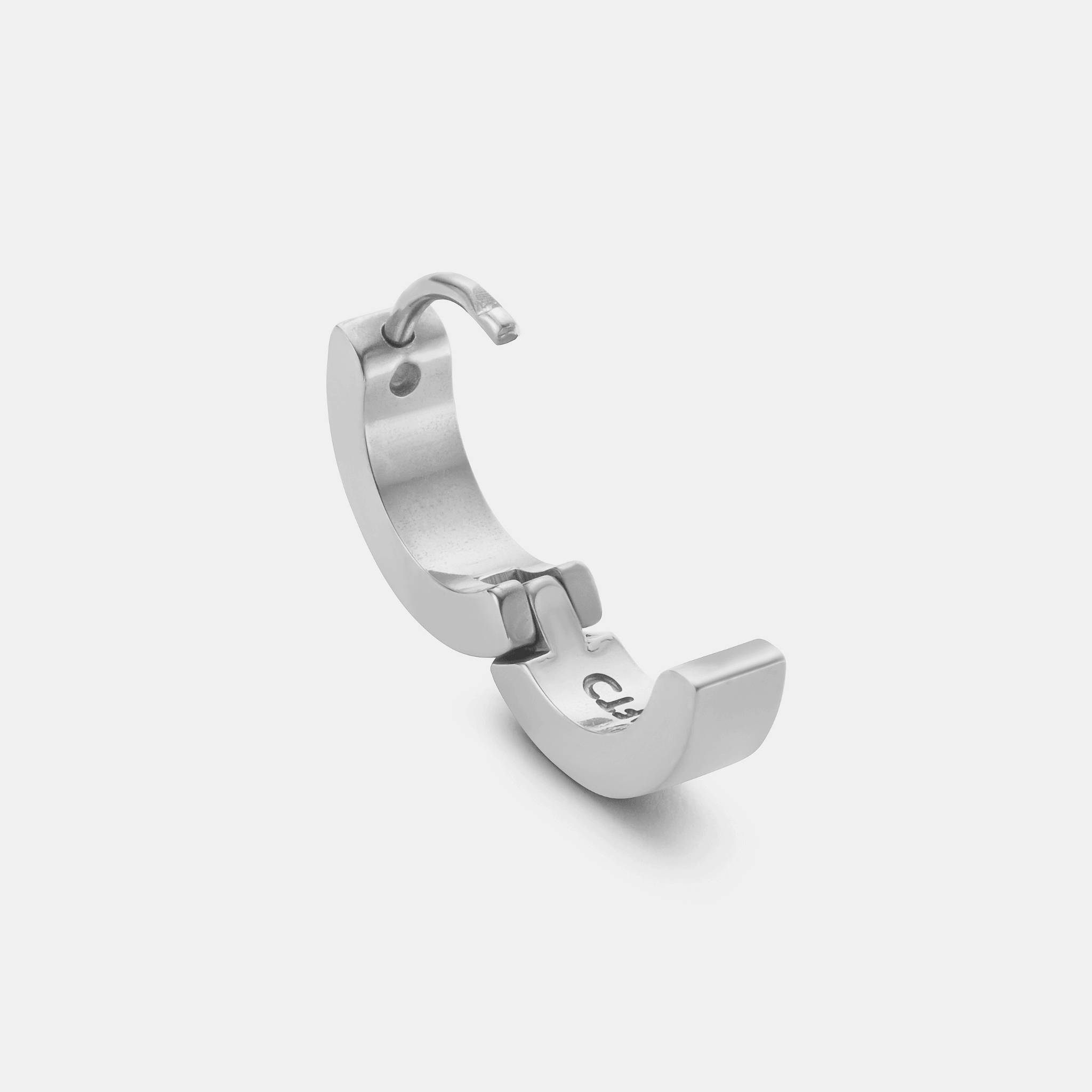 Chunky Hoop Earring (Silver)