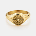 Compass Signet Ring (Gold)