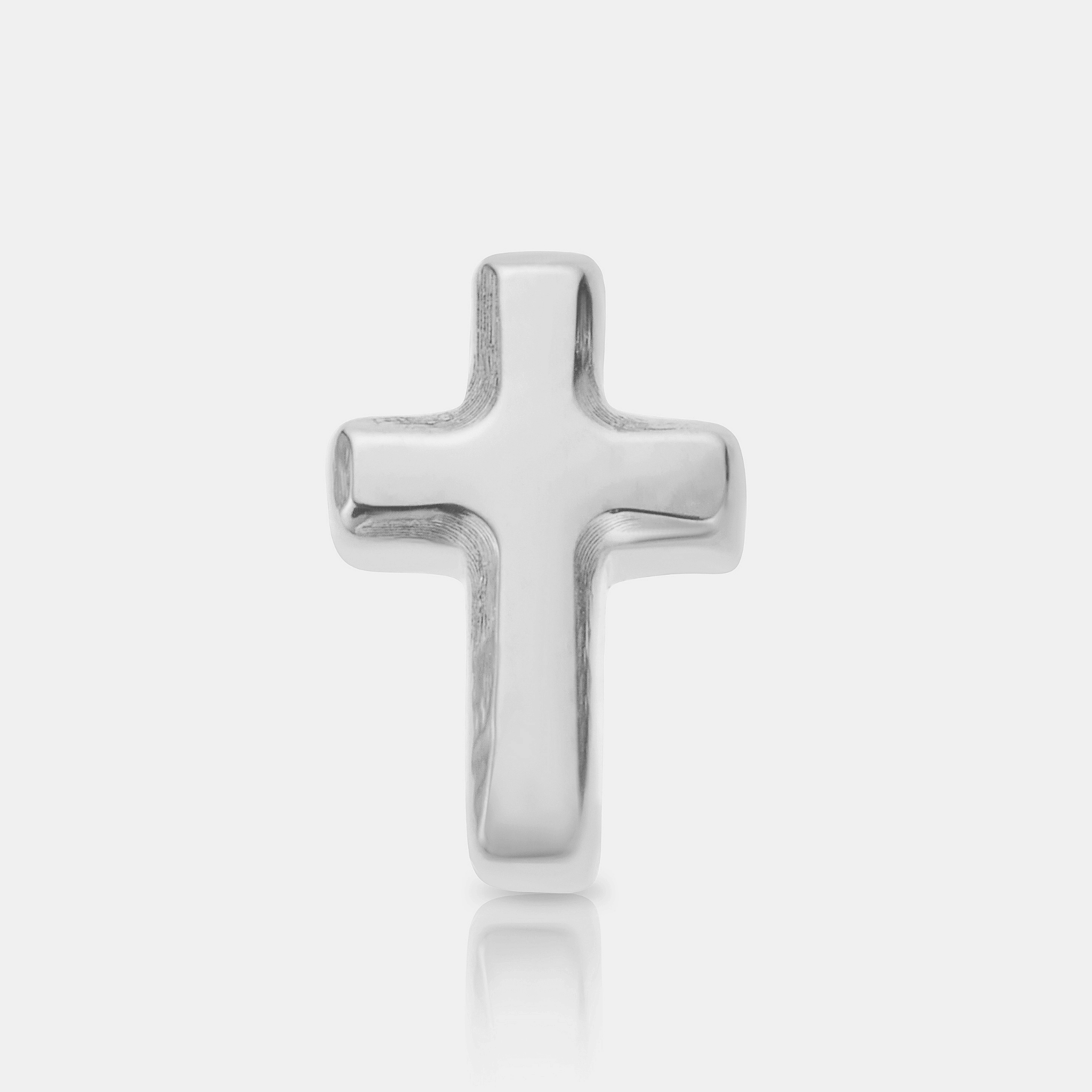 Cross Stud Earring (Silver)
