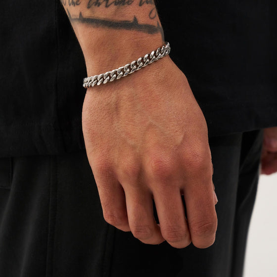 Bracciale Cubano (Argento) 8mm