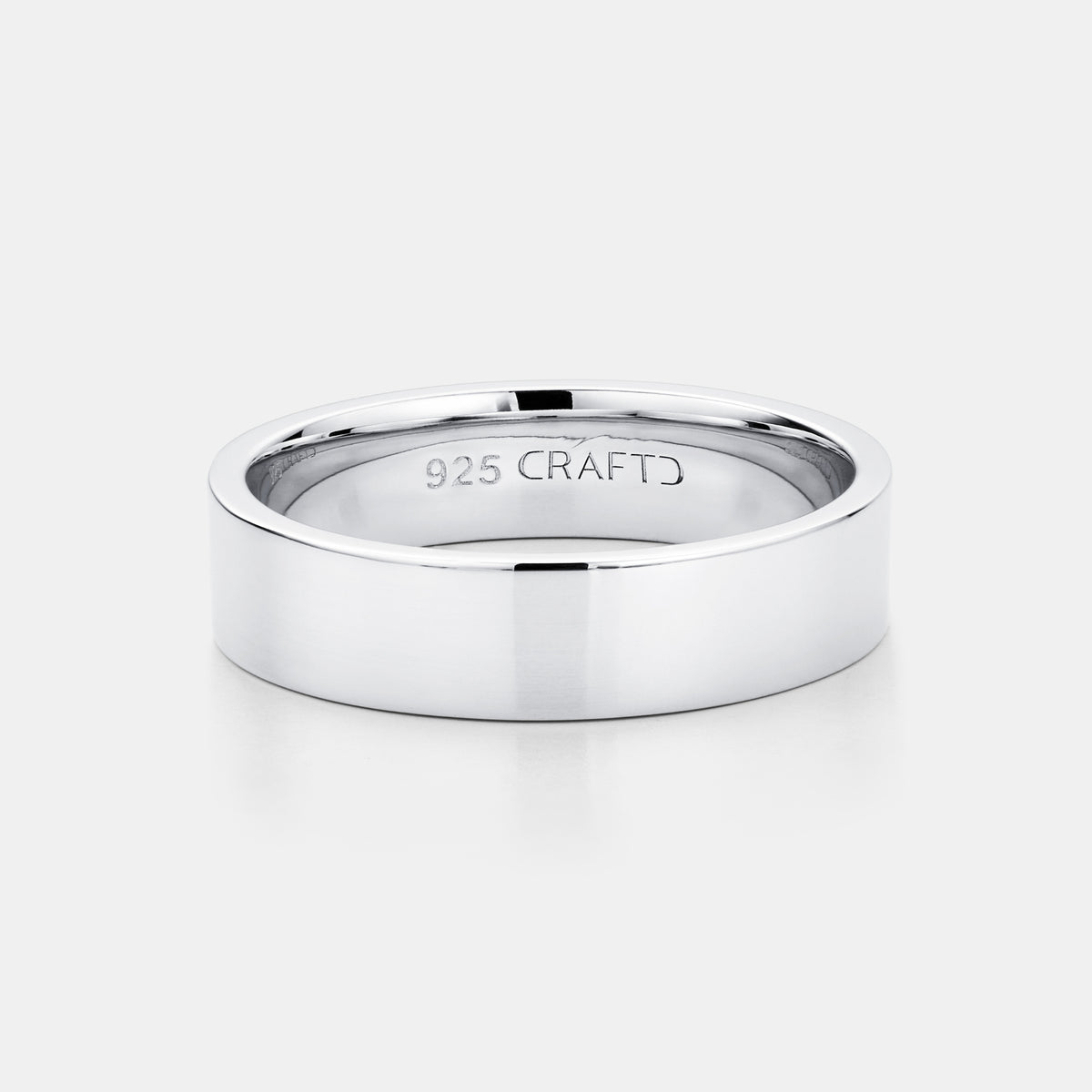 Sterling Silver Band Ring 6mm Men
