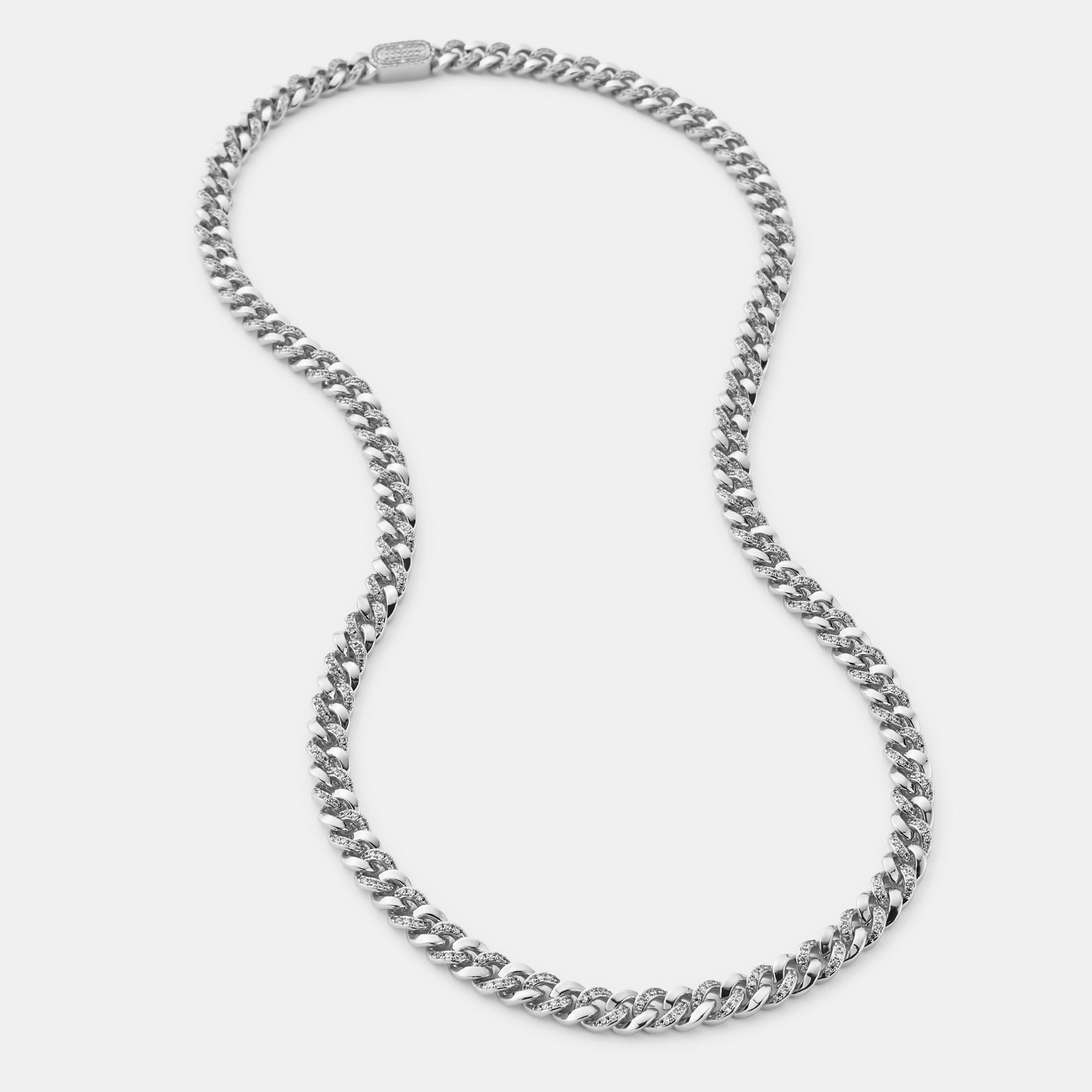 Half Iced Cuban (Silver) 6mm