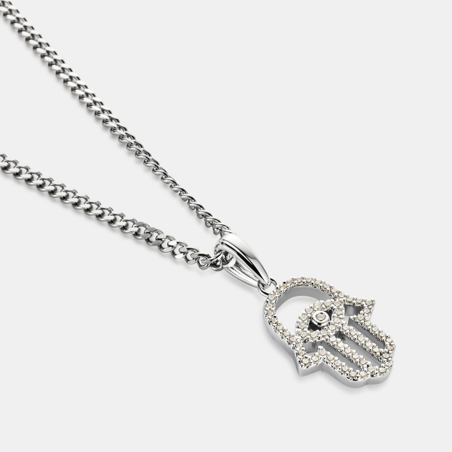 Iced Hamsa (Silver)