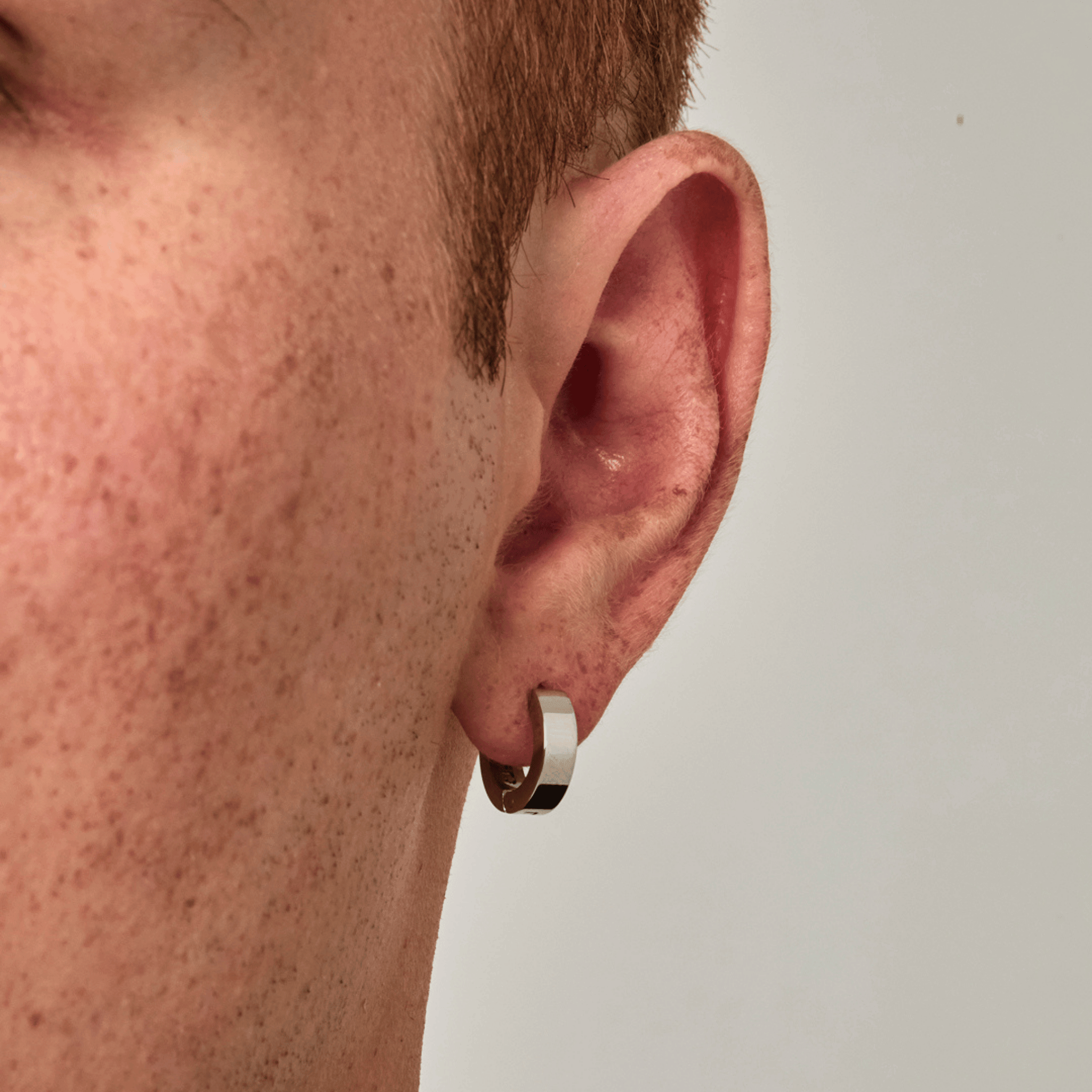 Chunky Hoop Earring (Silver)
