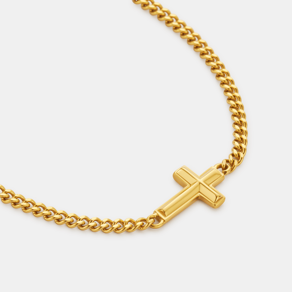 Cross Bracelet (Gold) 2mm
