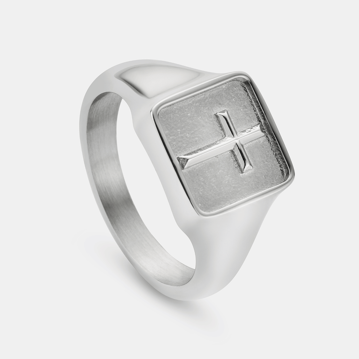 Cross Signet Ring (Silver)
