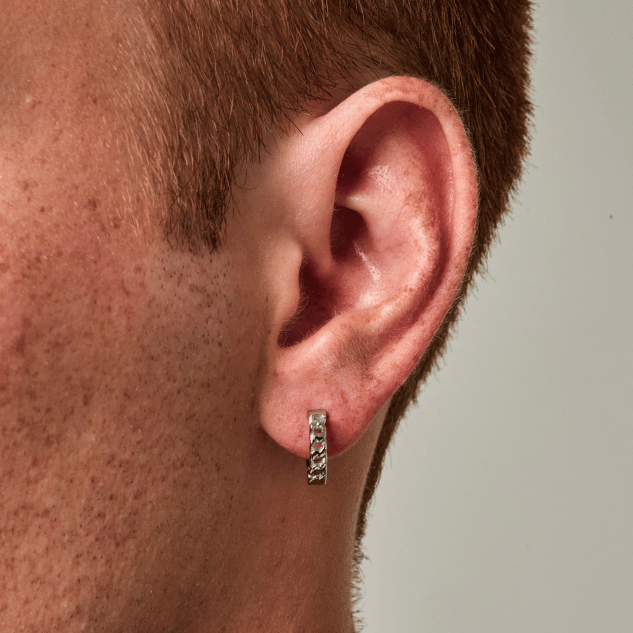Cuban Hoop Earring (Silver)
