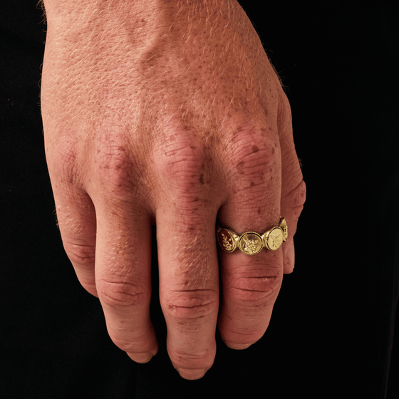 St Michael Band Ring (Gold)