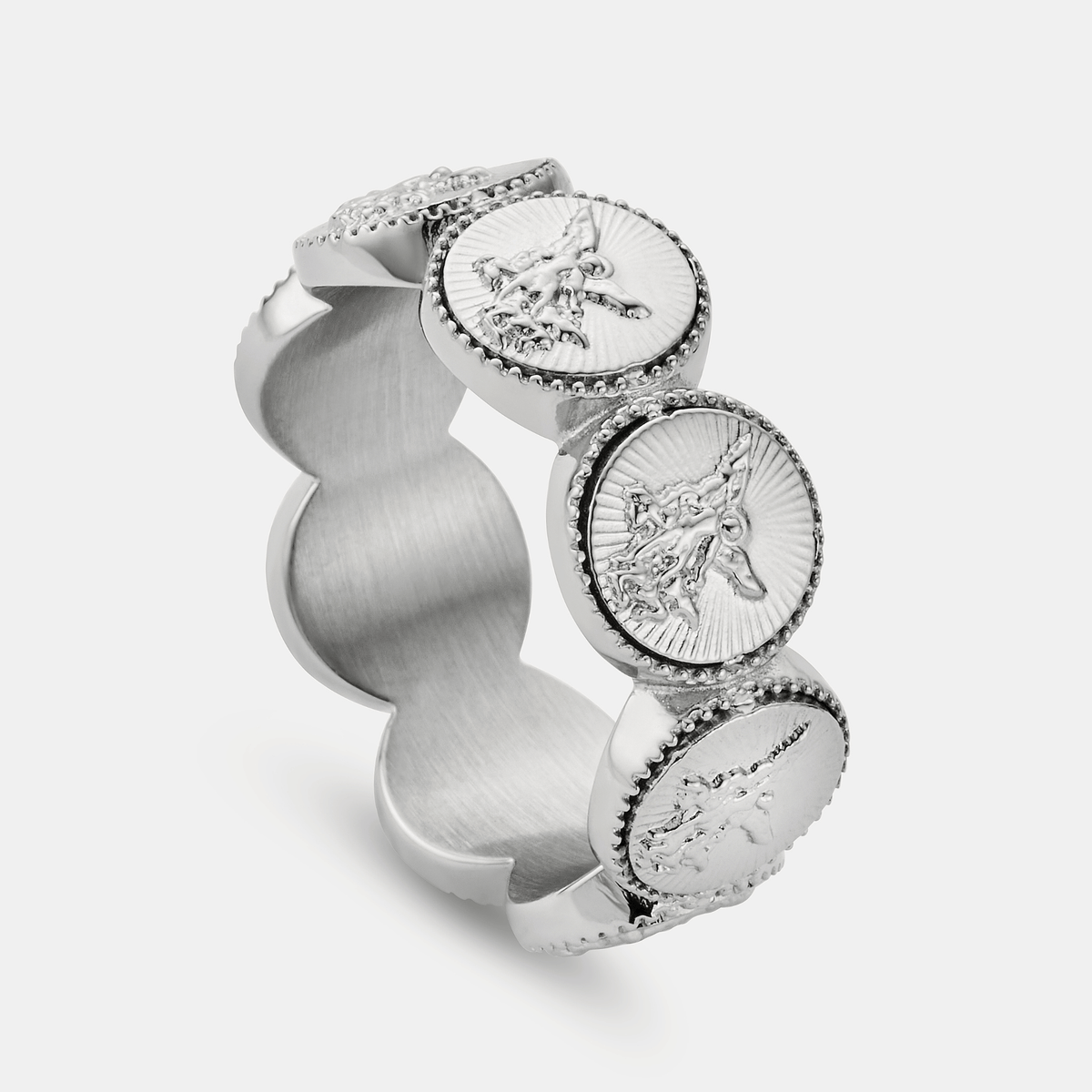 St Michael Band Ring (Silver)