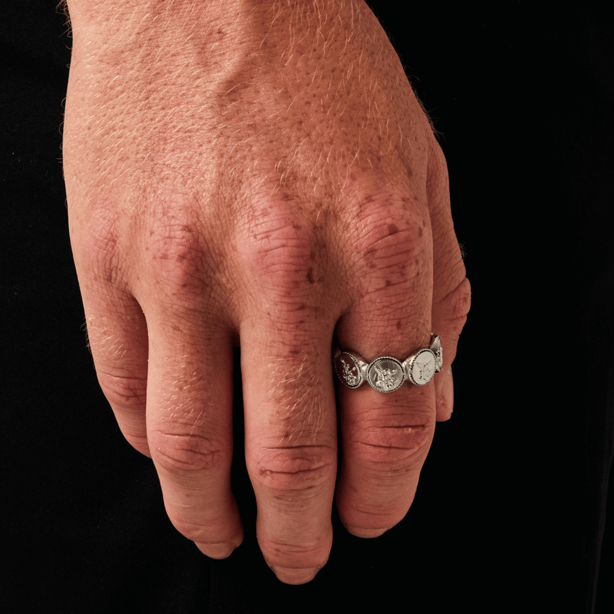 St Michael Band Ring (Silver)