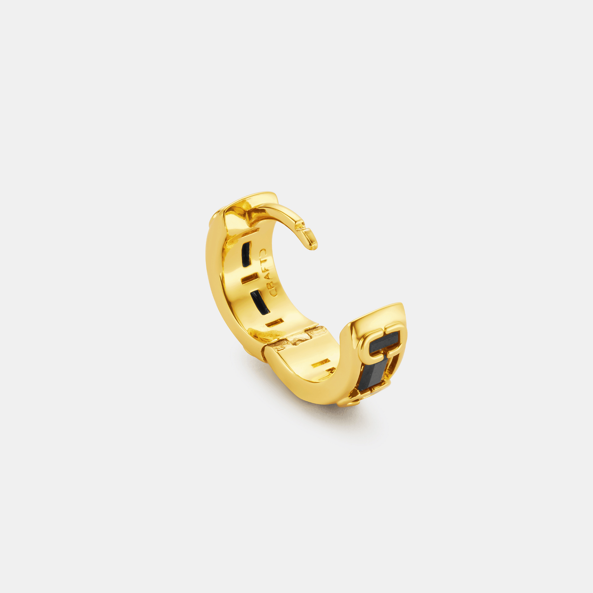 Onyx CD Hoop Earring (Gold)