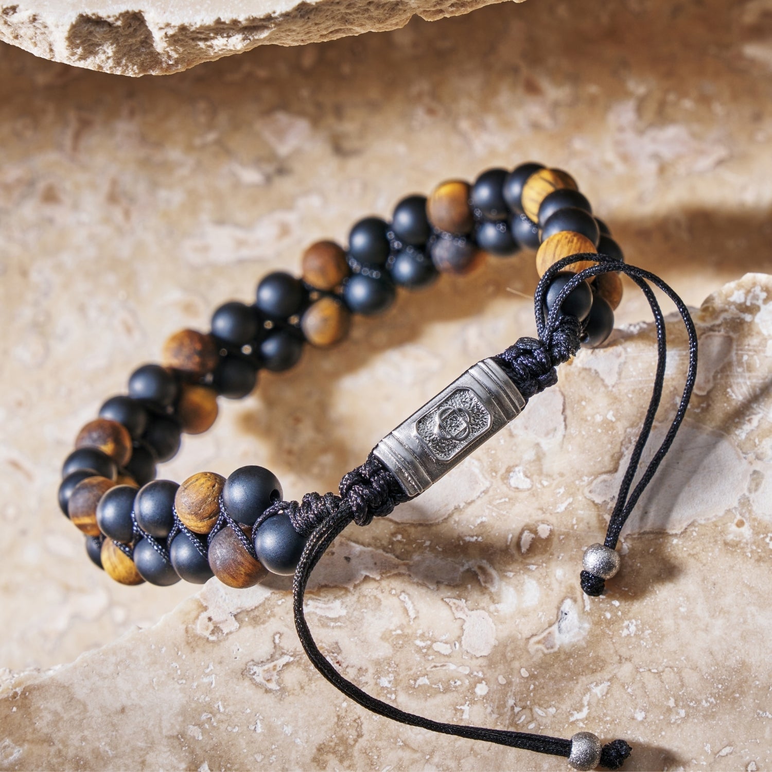Onyx Stack Bead Bracelet