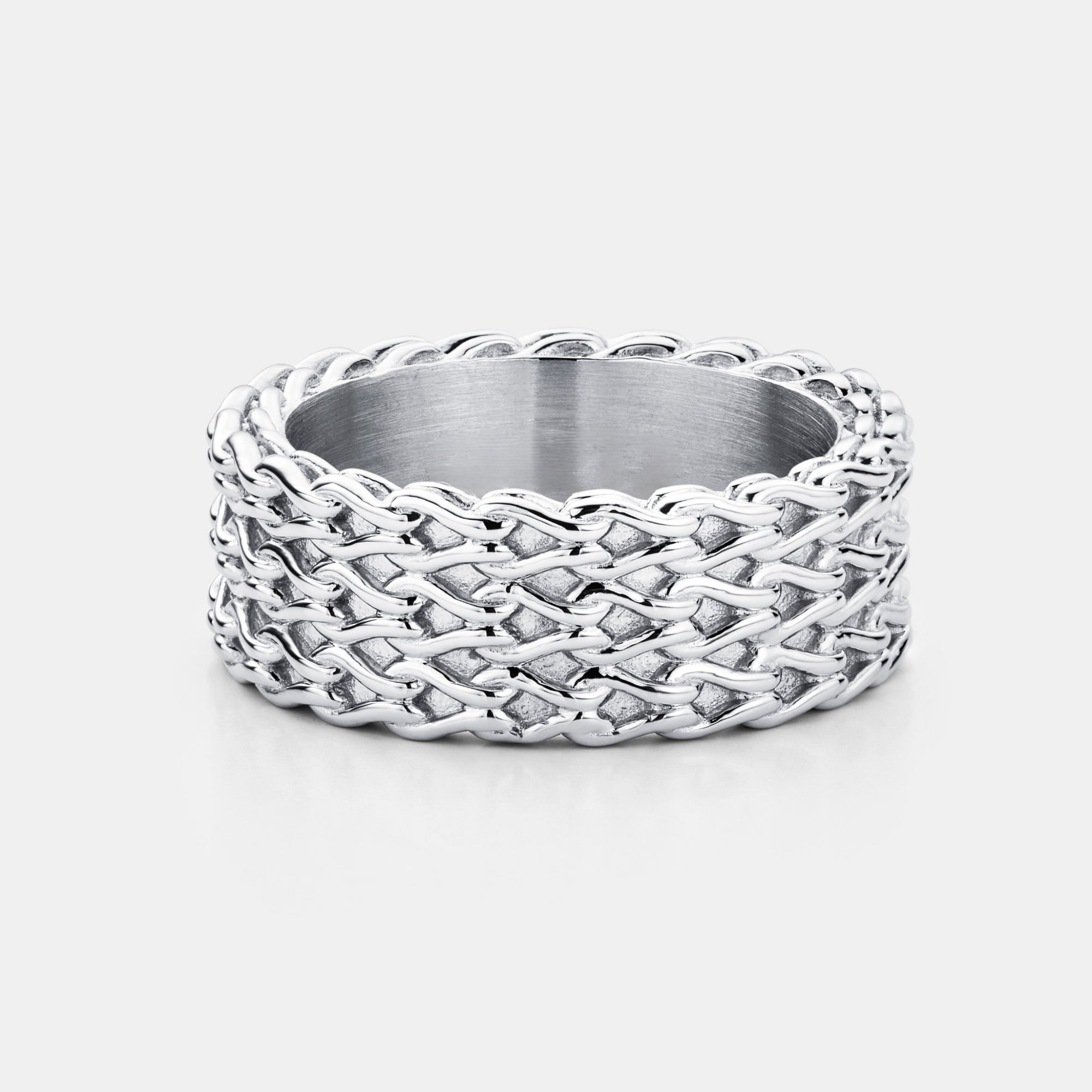 Rope Stack Ring (Silver)