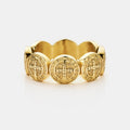 Saint Benedict Band Ring (Gold)