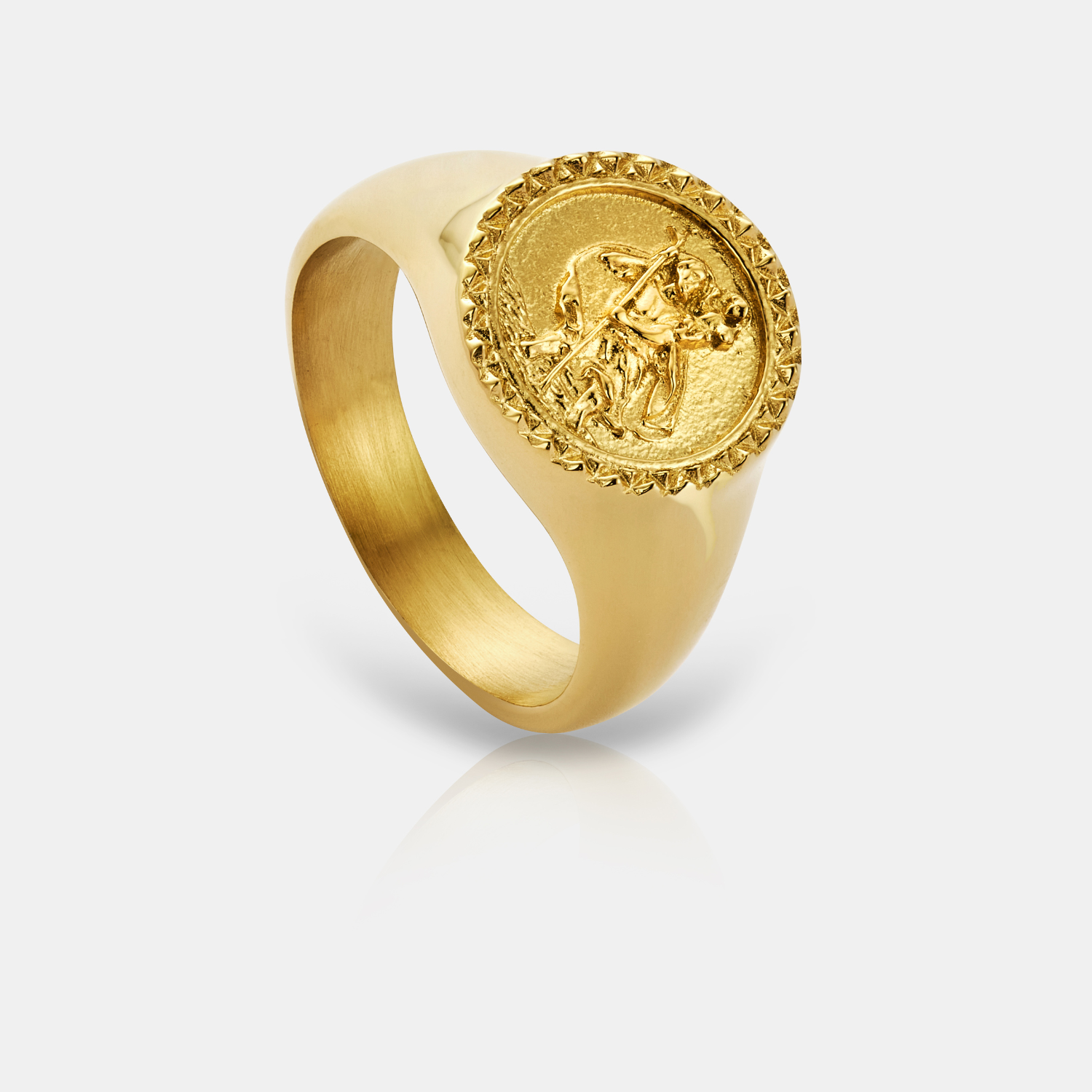 Christopher Signet Ring (Gold) - Main Image