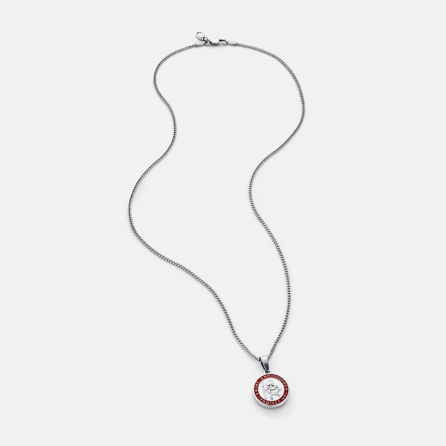 Enamel Saint Christopher (Silver)