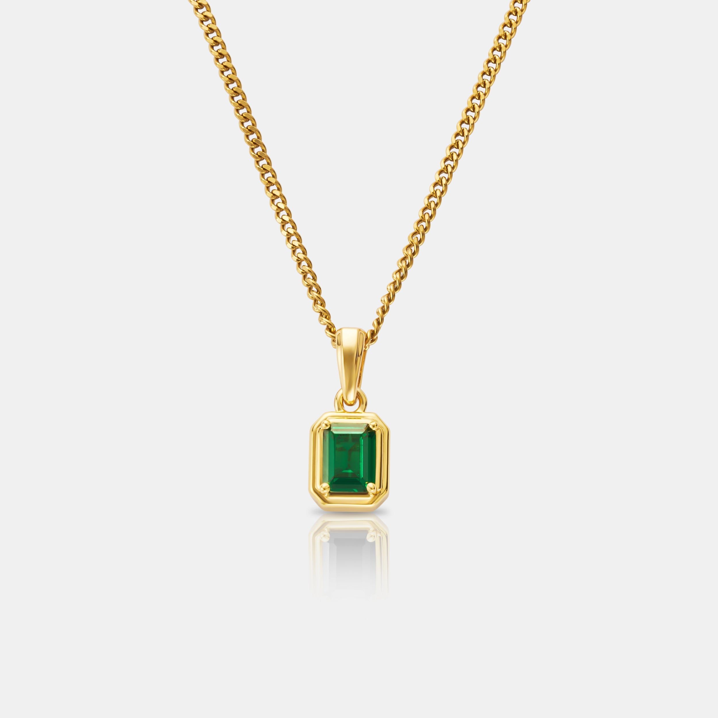Emerald Stone Rectangle (Gold)