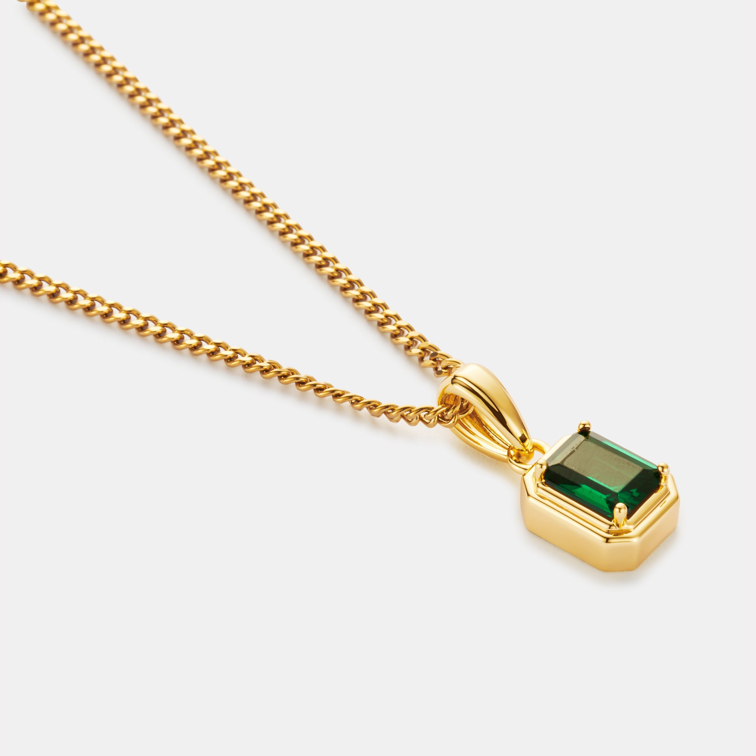 Emerald Stone Rectangle (Gold)