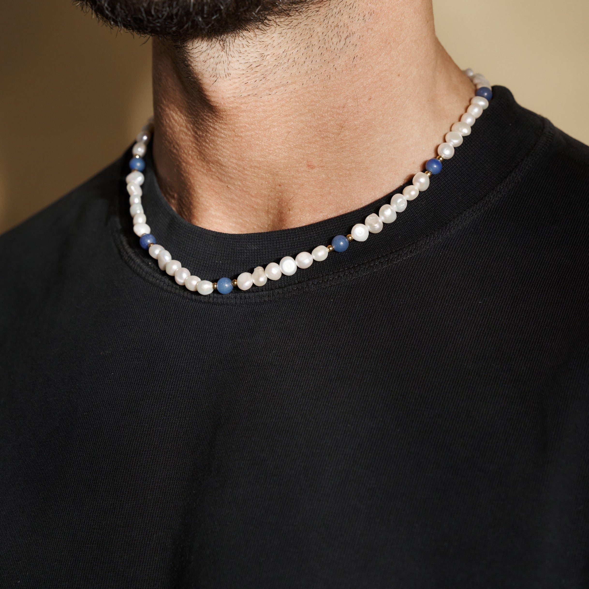 Cobalt Blue - Real Pearl Necklace