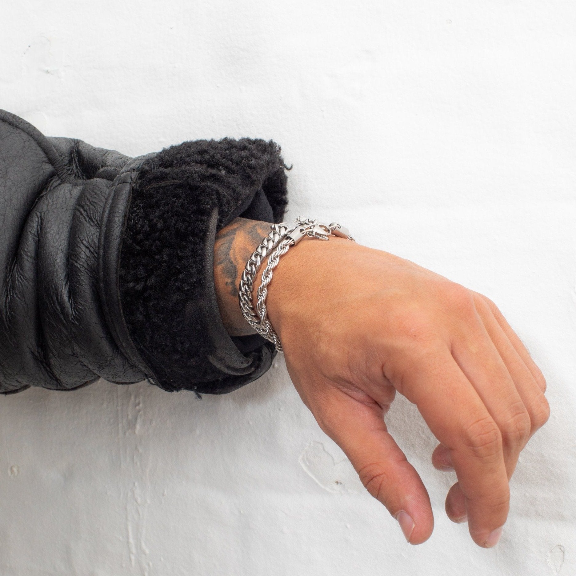 Bracelet Corde (Argent) 5mm