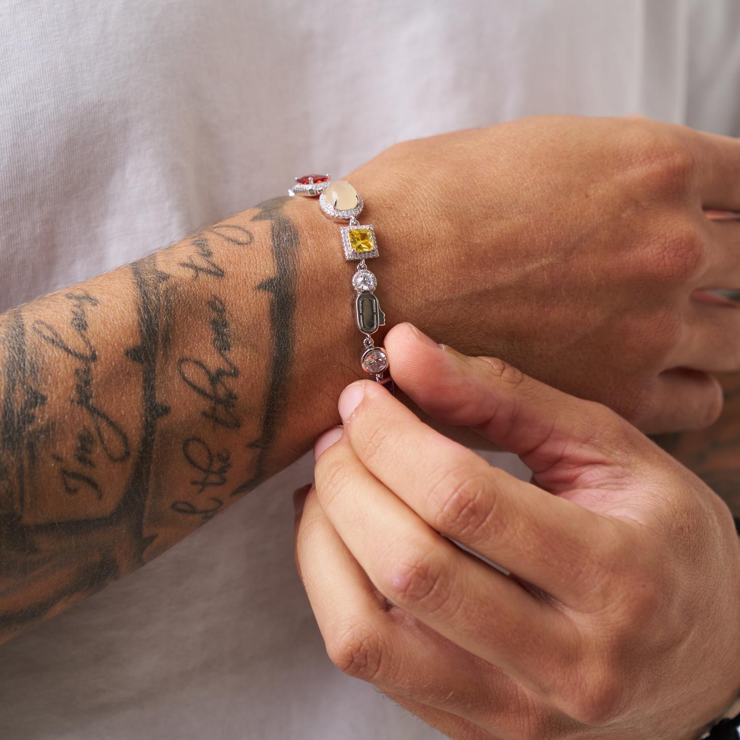 Edelsteinarmband (Silber)