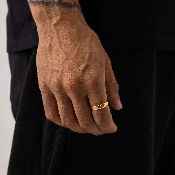 Runder Bandring (Gold), 5 mm