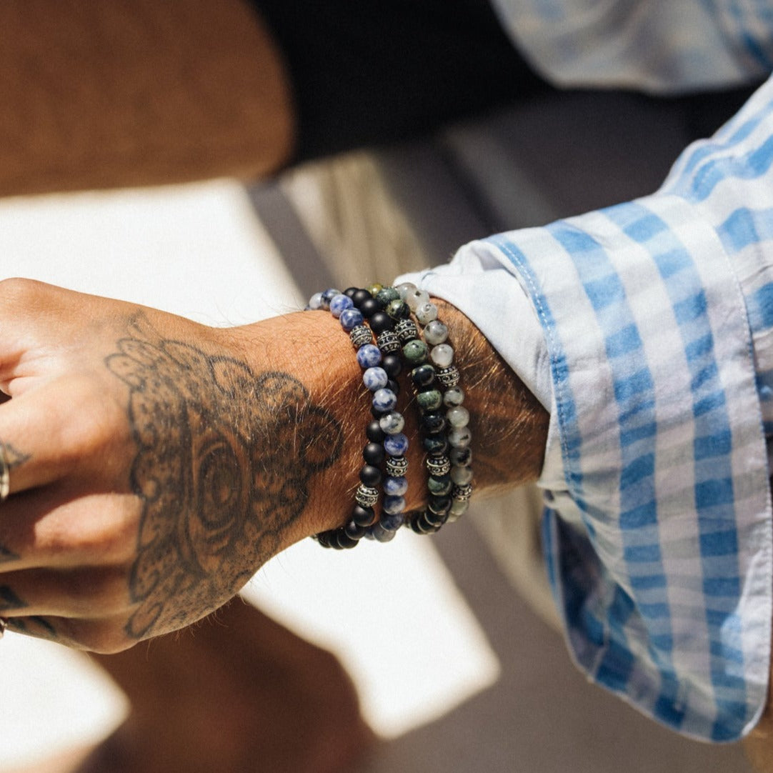 Sodalith-Stein-Armband (Silber)