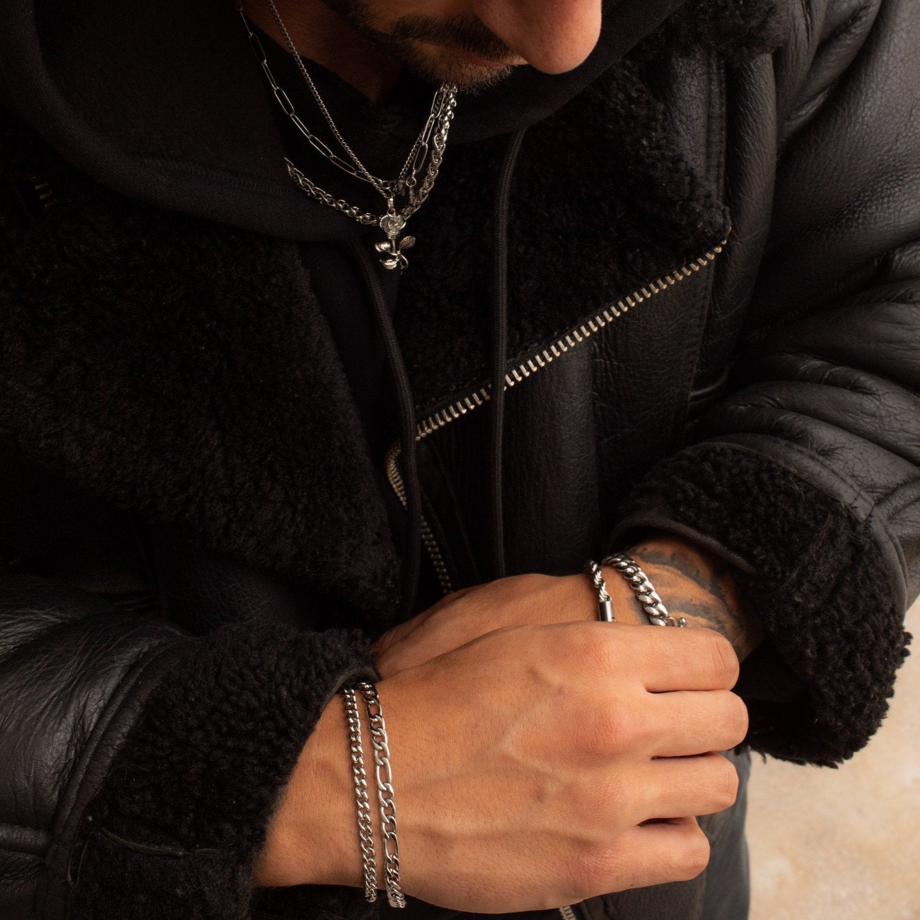 Bracelet Figaro (Argent) 5mm