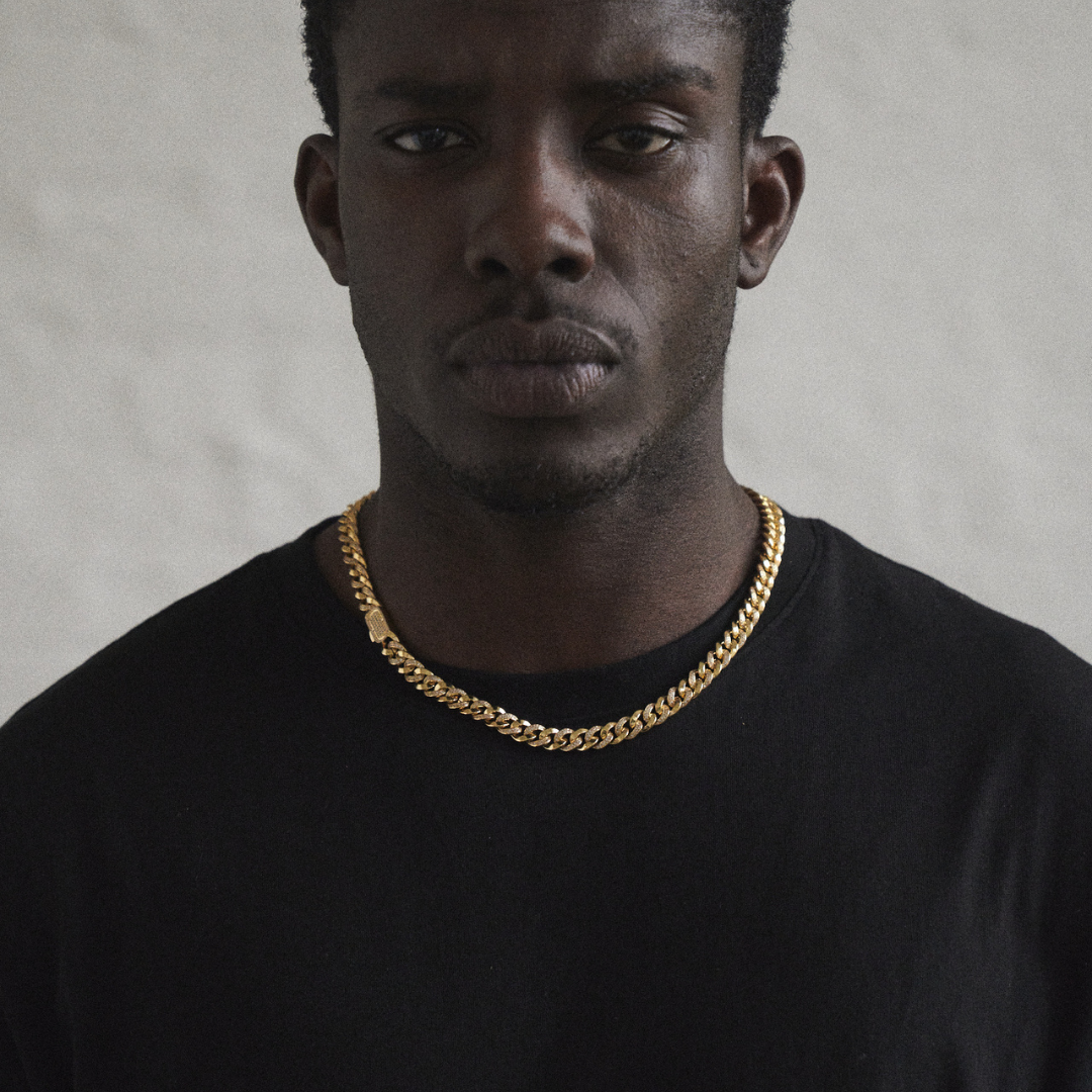 Half Iced Cuban (Gold) 8mm
