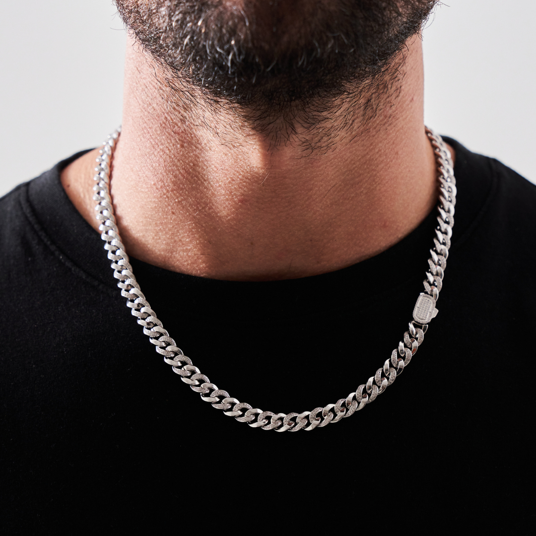 Demi Cubain Glacé (Argent) 8mm