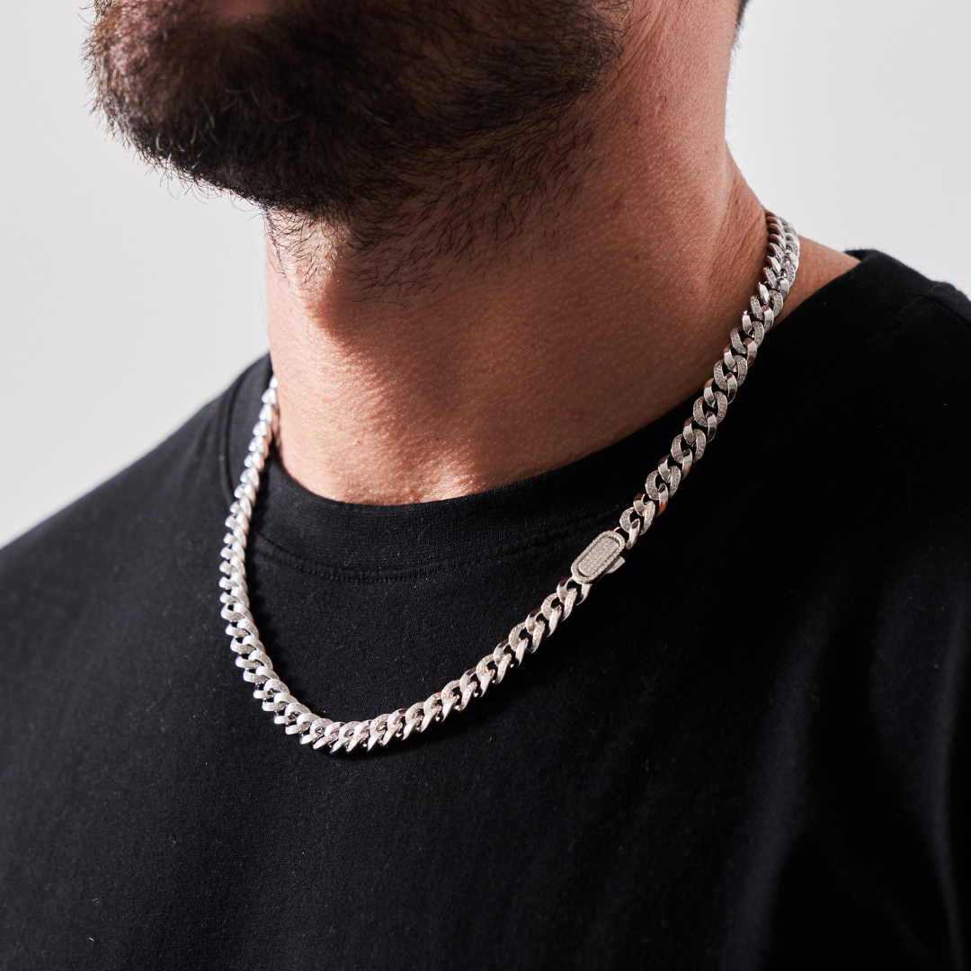 Demi Cubain Glacé (Argent) 8mm