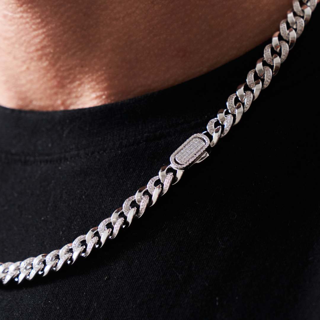 Demi Cubain Glacé (Argent) 8mm