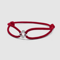 Bracelet Cordon Rouge (Argent)