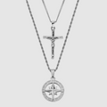 Ensemble Étoile du Nord x Crucifix (Argent)