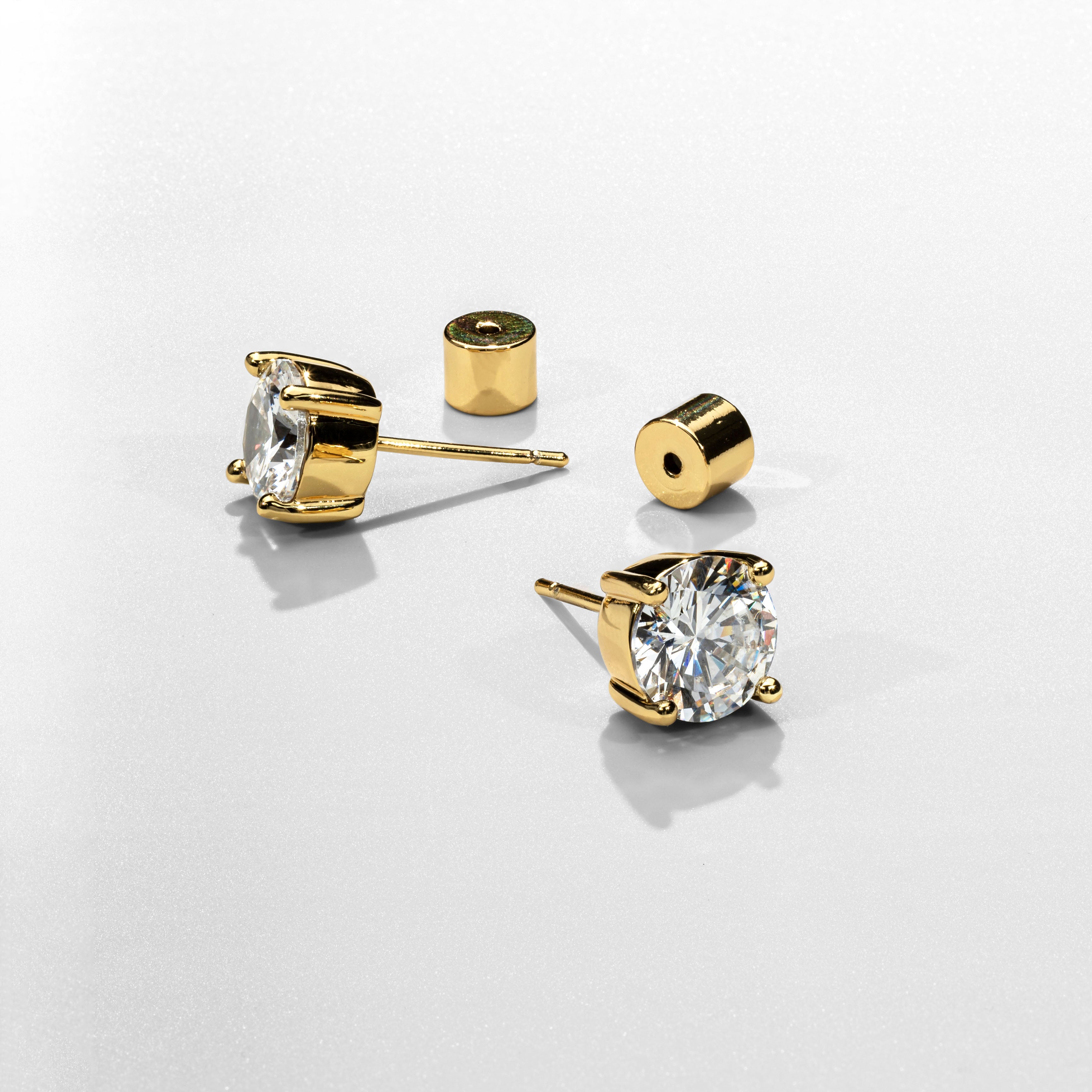 CRAFTDLondon クラフトロンドン ROUND DIAMOND STUD EARRING Round Diamond Stud Earrings (Silver)