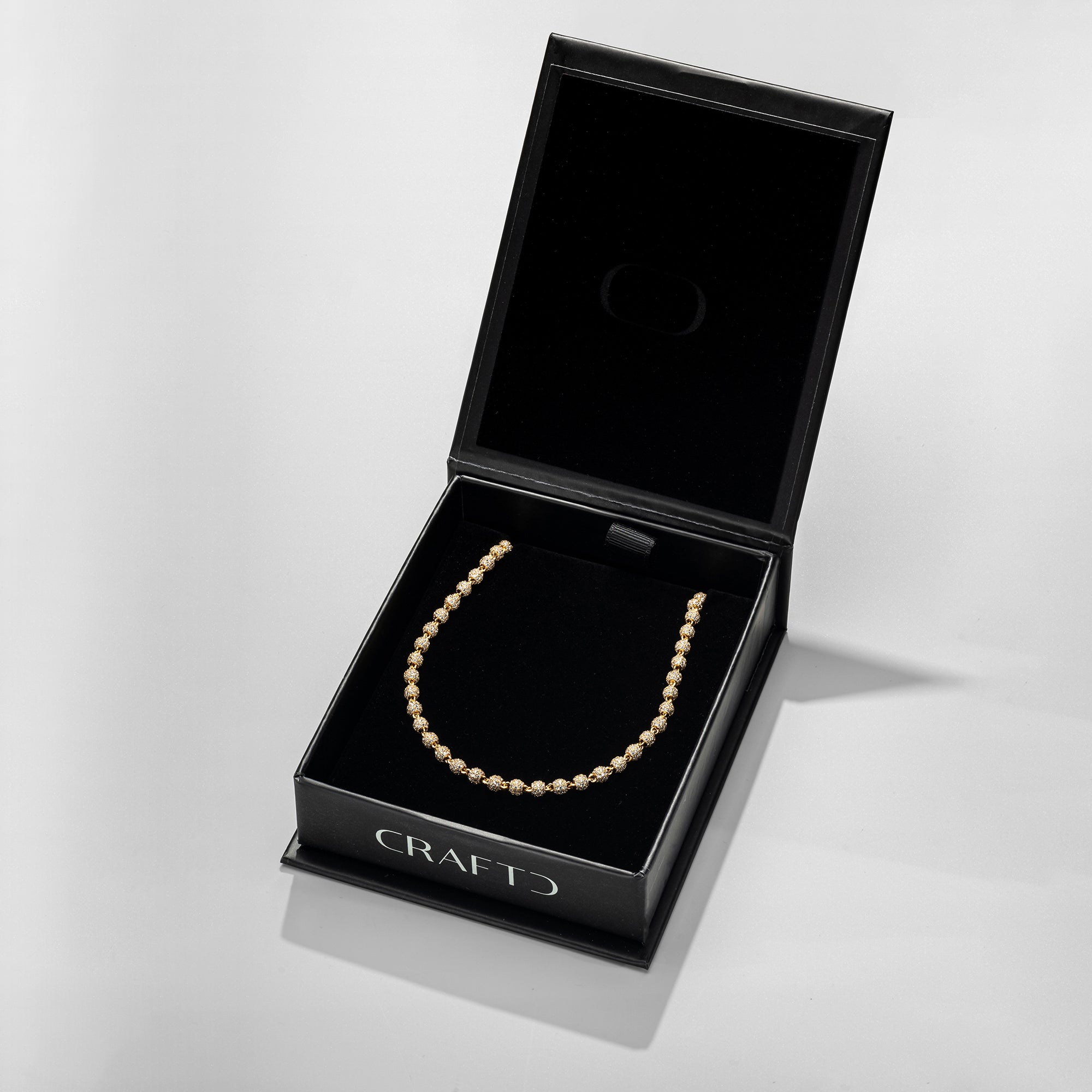 CRAFTD London ネックレス ICED BALL PENDANT NECKLACE 4MM Iced Ball Pendant Necklace (Gold) 4mm