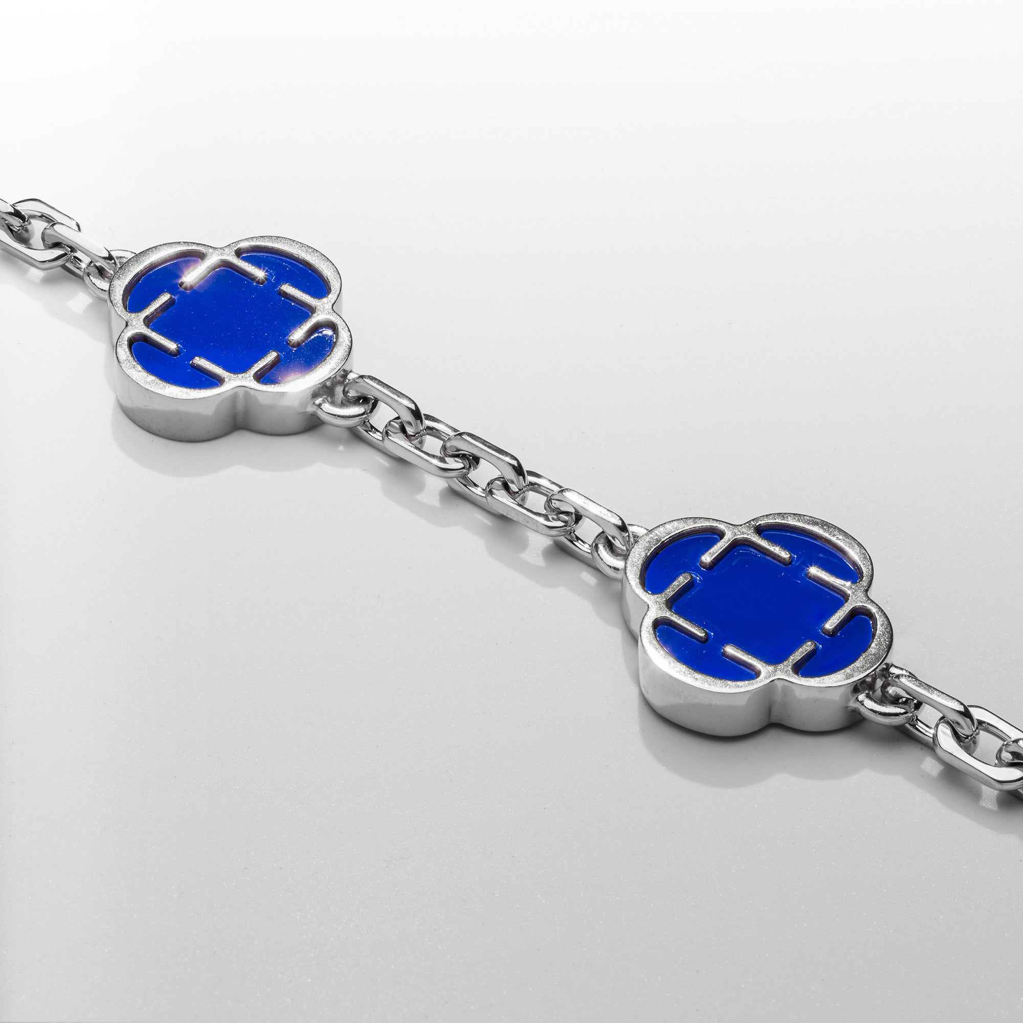 限定☆送税込【CRAFTD London】Red Clover Stone Bracelet☆国発 White Clover Stone Bracelet (Silver)
